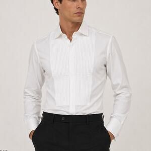 ralph lauren black label dress shirt Ralph Lauren Purple Label - Silk-Linen Shirt - Mens - Black